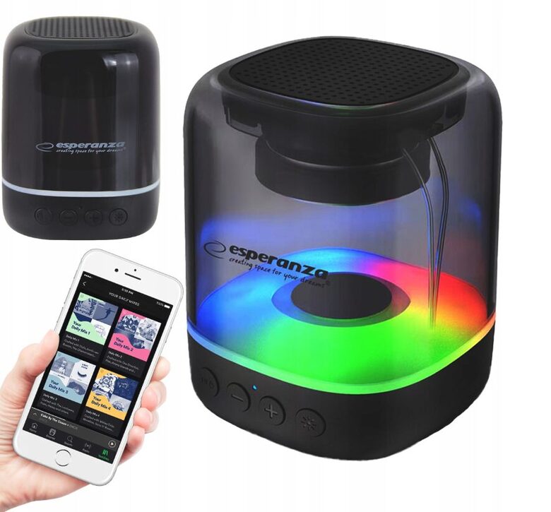 Skaļa Bluetooth tumba ar LED (tf, bt, Fm)